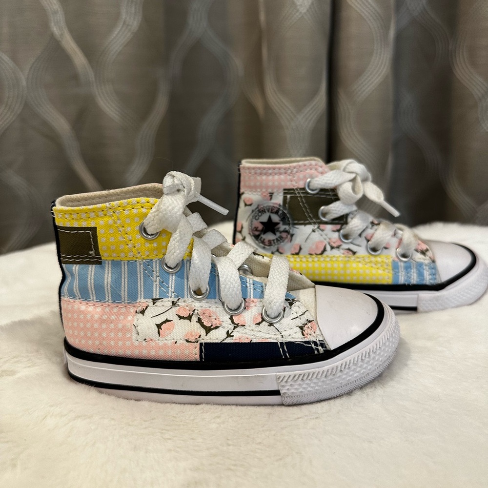 Converse Chuck Taylor All Star Patchwork High-Top Little Girls Sneakers